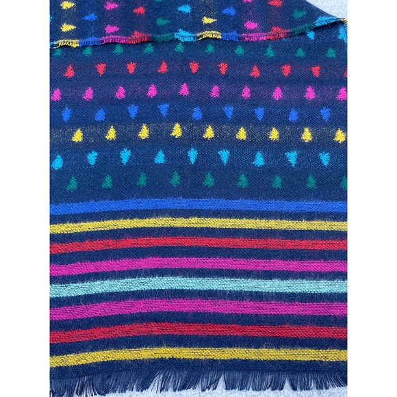 Lands' End Womens Blue Rainbow Scarf - Picture 3 of 4